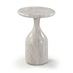 Savona White Concrete Indoor/Outdoor End Table