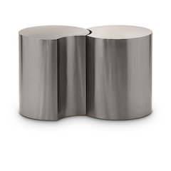 Dimple Silver End Table
