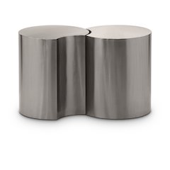 Dimple Silver End Table
