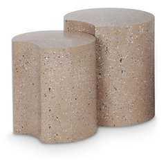 Dimple Taupe End Table