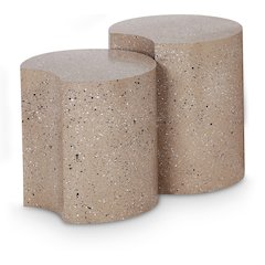 Dimple Taupe End Table