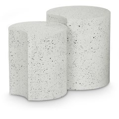 Dimple White End Table