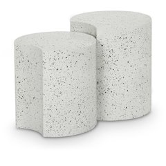 Dimple White End Table