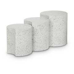 Dimple White End Table