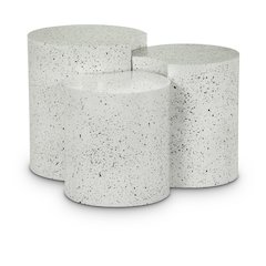 Dimple White End Table