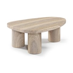 Teramo Travertine Concrete Indoor/Outdoor Coffee Table