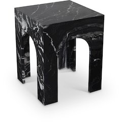 Palermo Black Marble End Table