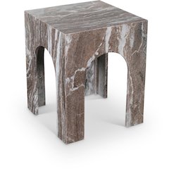 Palermo Brown Marble End Table