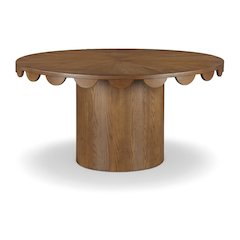 Dahlia 60" Brown Oak Veneer Dining Table