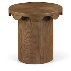 Dahlia Brown Oak Veneer End Table