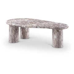 Sassari Brown Marble Finish Concrete Coffee Table