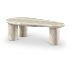 Sassari Travertine Travertine Finish Concrete Coffee Table