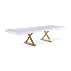 Excel White Lacquer Extendable Dining Table