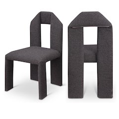 Bennett Brown Boucle Fabric Dining Chair, Set of 2