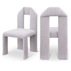 Bennett Taupe Boucle Fabric Dining Chair, Set of 2