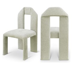 Bennett Mint Chenille Fabric Dining Chair, Set of 2