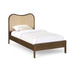 Windsor Brown Solid Wood Twin Bed (3 Boxes)