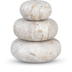 Pumpkin Beige Marble 3pc. Decorative Object