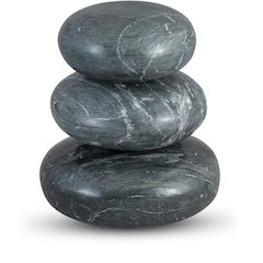 Pumpkin Black Marble 3pc. Decorative Object
