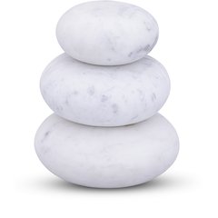 Pumpkin White Marble 3pc. Decorative Object