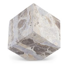 Block Beige Marble Decorative Cube