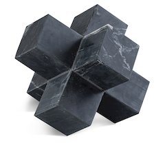 Jack Black Marble Decorative Jack Object