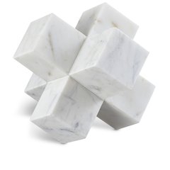 Jack White Marble Decorative Jack Object