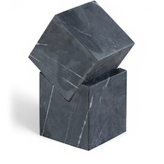 Quad Black Marble Decorative Cube