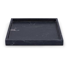 Barletta Black Square Marble Tray
