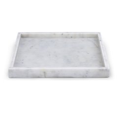 Barletta White Square Marble Tray