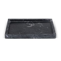 Barletta Black Rectangular Marble Tray