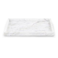 Barletta White Rectangular Marble Tray
