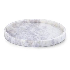 Barletta White Round Marble Tray
