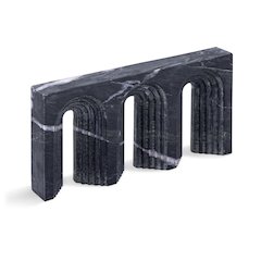 Curva Black Marble Decorative Object