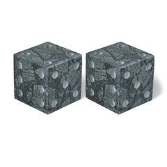 Dice Green Marble Decorative Dice