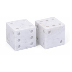 Dice White Marble Decorative Dice
