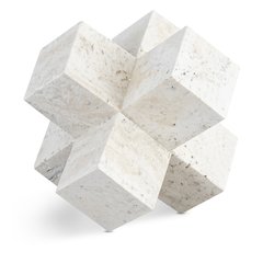 Jack Beige Travertine Decorative Jack Object