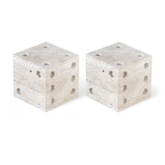Dice Beige Travertine Decorative Dice
