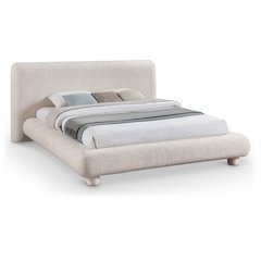 Blair Beige Fabric Upholstered Queen Bed