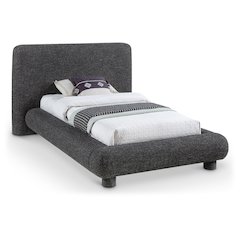 Blair Black Fabric Upholstered Twin Bed