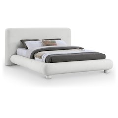 Blair Cream Fabric Upholstered King Bed
