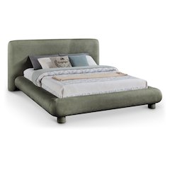 Blair Green Chenille Fabric Upholstered Full Bed