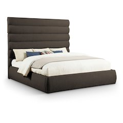 Adam Brown Boucle Fabric King Bed