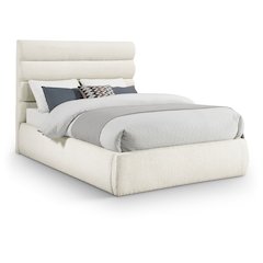 Adam Cream Boucle Fabric Full Bed