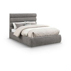 Adam Grey Chenille Fabric Full Bed