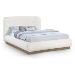 Rigby Cream Boucle Fabric King Bed