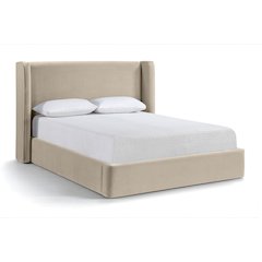 Kendall Cream Velvet Upholstered Queen Bed