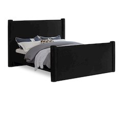 Elias Black Velvet King Bed