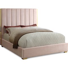 Becca Pink Velvet Full Bed