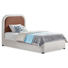Blake Brown Vegan Leather Twin Bed